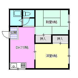 十間坂コーポ 間取り