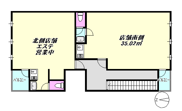 TEKビル　2F南側 間取り