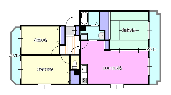 サンモール鶴嶺 間取り